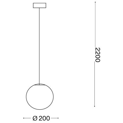 Ideal Lux - Suspension sur câble MAPA 1xE27/42W/230V Ø 20 cm blanche