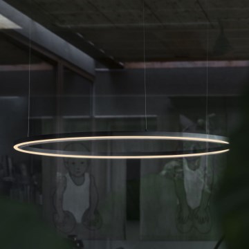 Ideal Lux - Suspension sur câble ORACLE SLIM LED/37W/230V 3000K IRC 90 Ø 70 cm noire