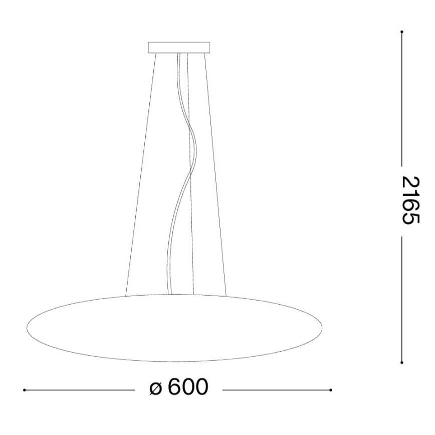 Ideal Lux - Suspension sur câble SMARTIES 5xE27/42W/230V Ø 60 cm blanche