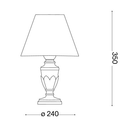 Ideal Lux - Tischlampe FIRENZE 1xE14/40W/230V goldfarben