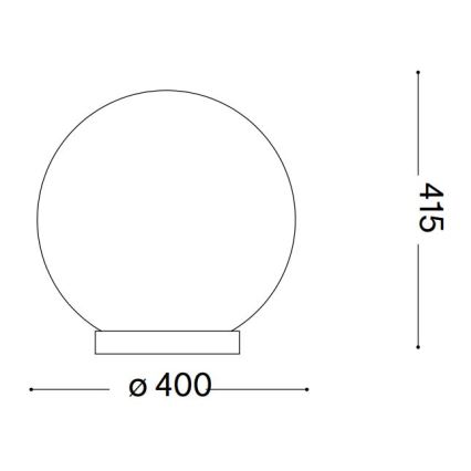 Ideal Lux - Tischleuchte CARTA 1xE27/25W/230V d 40 cm weiß