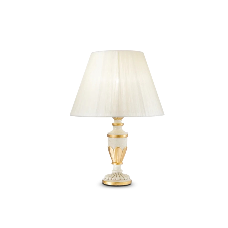 Ideal Lux - Tischleuchte FIRENZE 1xE14/40W/230V weiß/golden
