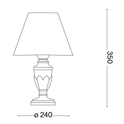 Ideal Lux - Tischleuchte FIRENZE 1xE14/40W/230V weiß/golden