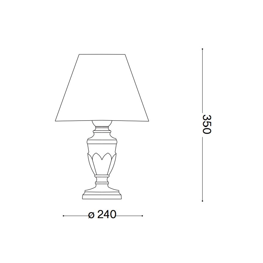 Ideal Lux - Tischleuchte FIRENZE 1xE14/40W/230V weiß/golden