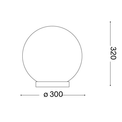 Ideal Lux - Tischleuchte MAPA 1xE27/42W/230V Ø 30 cm weiß