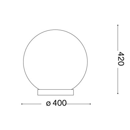 Ideal Lux - Tischleuchte MAPA 1xE27/42W/230V Ø 40 cm weiß