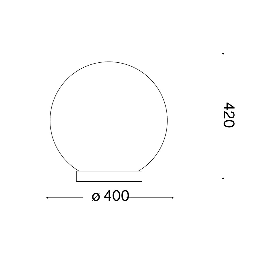 Ideal Lux - Tischleuchte MAPA 1xE27/42W/230V Ø 40 cm weiß