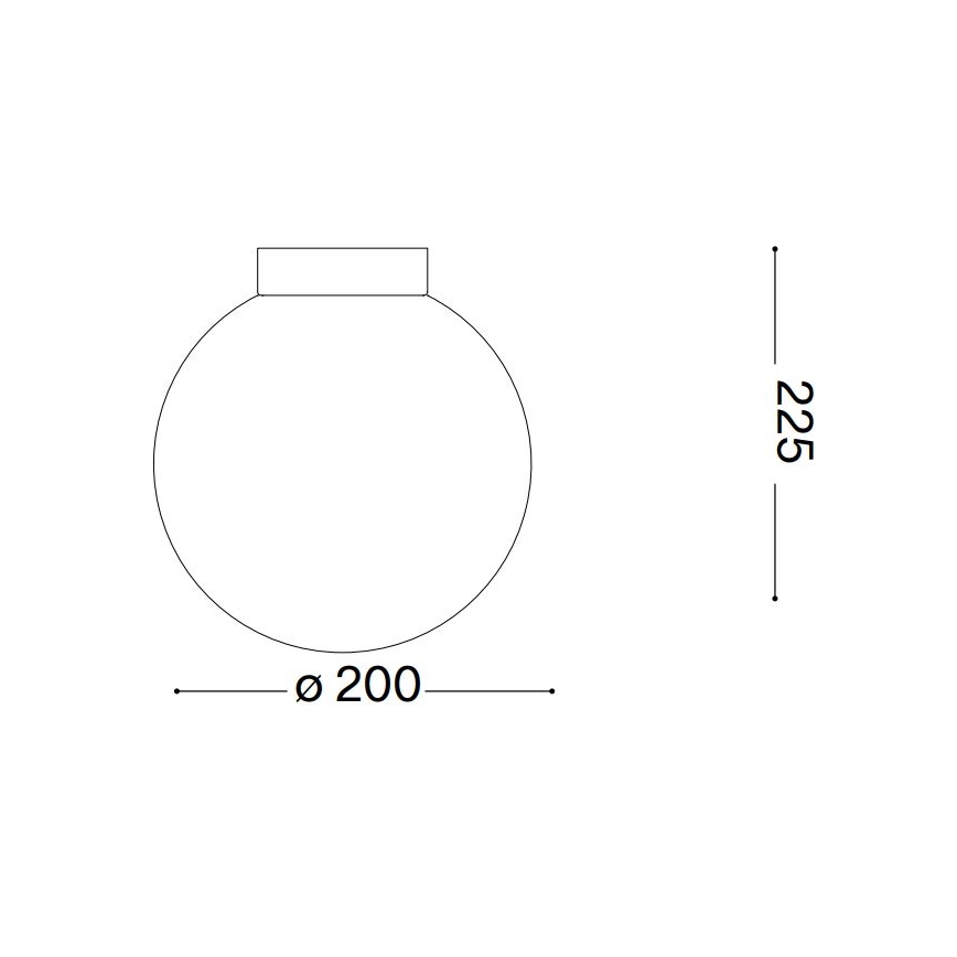 Ideal Lux - Wandleuchte CARTA 1xE27/25W/230V d 20 cm weiß