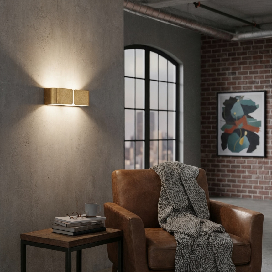 Ideal Lux - Wandleuchte CLIP 2xE27/60W/230V golden