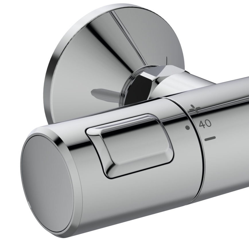 Ideal Standard A7208AA - Set doccia con miscelatore termostatico CERATHERM T25, cromo lucido