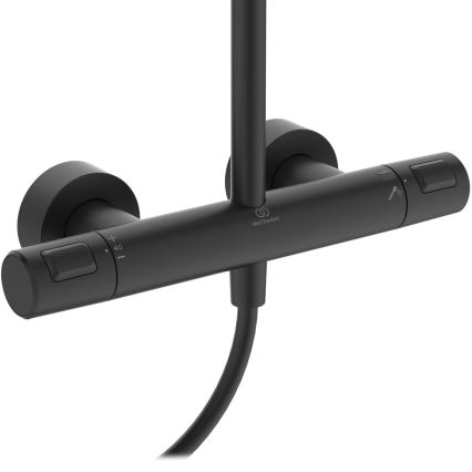 Ideal Standard A7545XG - Duschgarnitur mit Thermostatarmatur CERATHERM T25 matt schwarz