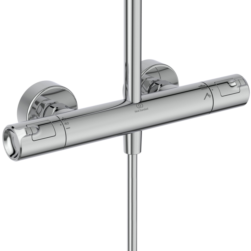 Ideal Standard A7565AA - Duschset mit Thermostatarmatur CERATHERM T50, glänzender Chrom