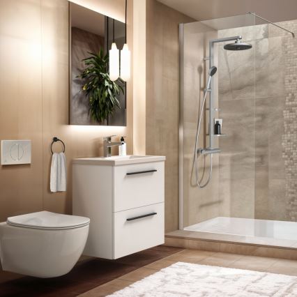 Ideal Standard BD583SI - Duschgarnitur mit thermostatischer Armatur CERATHERM ALU+, silber