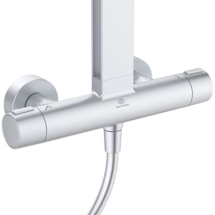 Ideal Standard BD583SI - Duschgarnitur mit thermostatischer Armatur CERATHERM ALU+, silber
