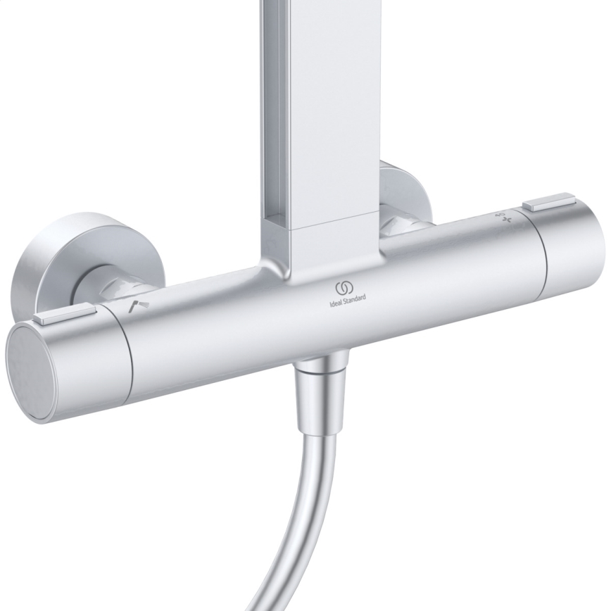 Ideal Standard BD583SI - Duschgarnitur mit thermostatischer Armatur CERATHERM ALU+, silber