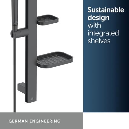 Ideal Standard BD586XG - Set doccia IDEALRAIN ALU+ nero opaco