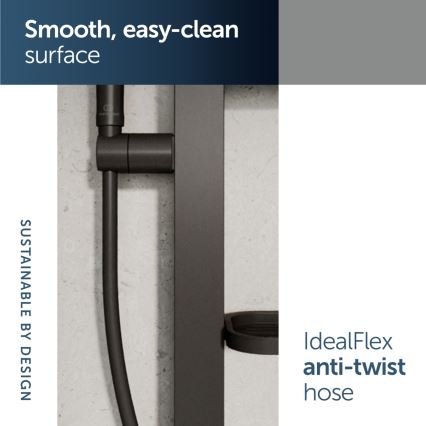 Ideal Standard BD586XG - Set doccia IDEALRAIN ALU+ nero opaco
