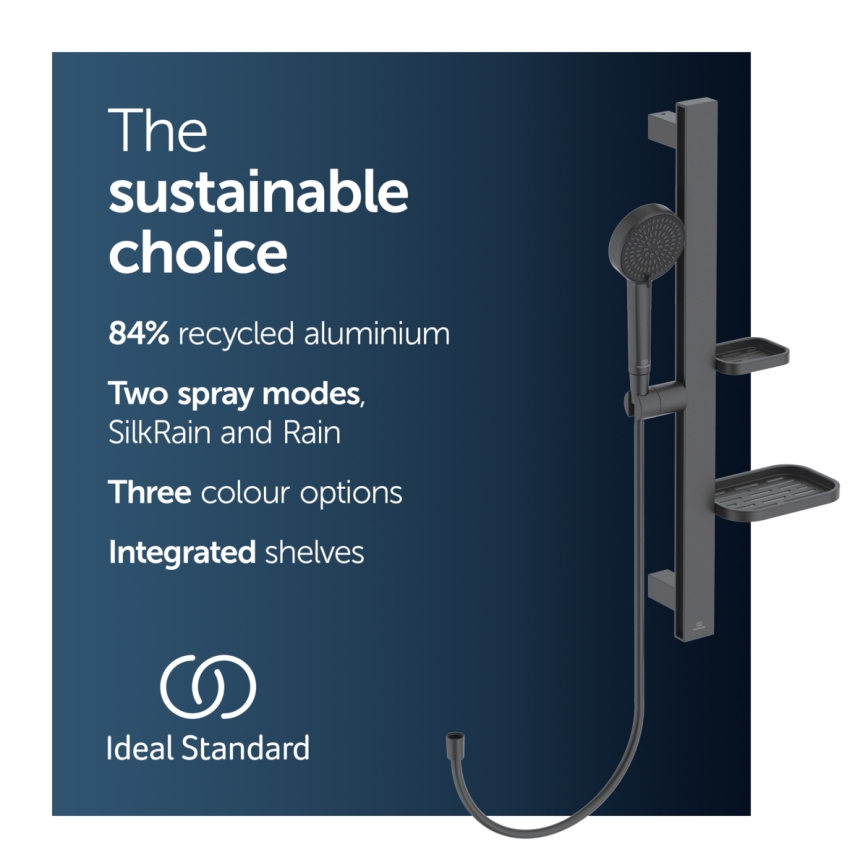 Ideal Standard BD586XG - Set doccia IDEALRAIN ALU+ nero opaco