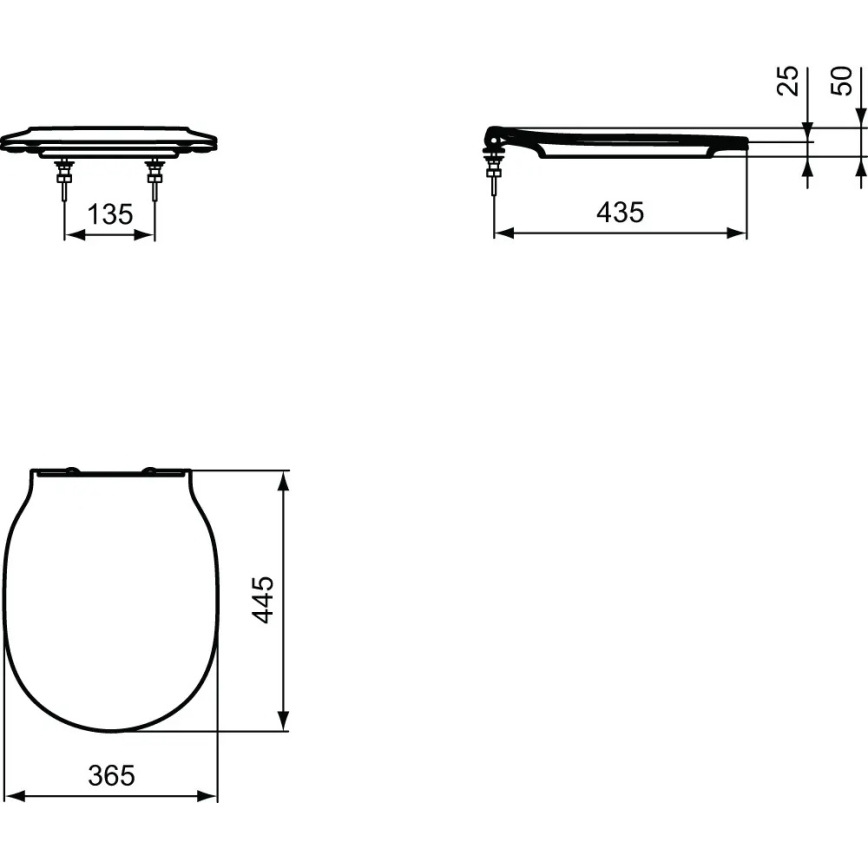 Ideal Standard E036601 - Abattant WC SoftClose CONNECT AIR blanc
