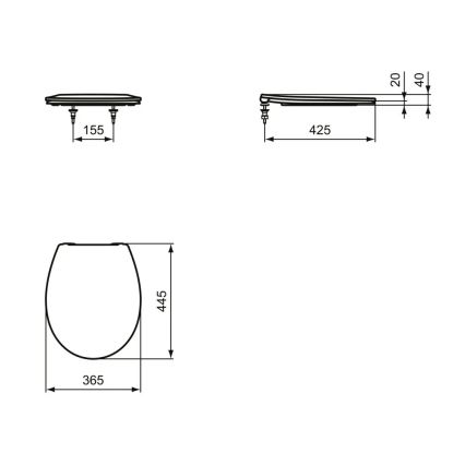 Ideal Standard E131801 - WC-Sitz SoftClose weiß