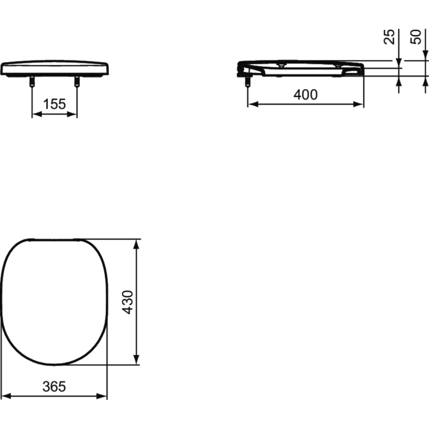 Ideal Standard E712701 - Abattant de WC SoftClose CONNECT blanc
