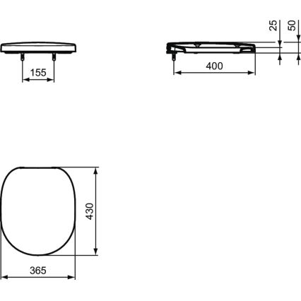 Ideal Standard E712701 - Sedile WC SoftClose CONNECT bianco