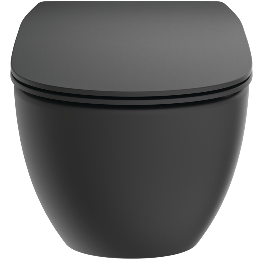 Ideal Standard T3546V3 - WC suspendu TESI en céramique avec abattant à fermeture douce, finition noire
