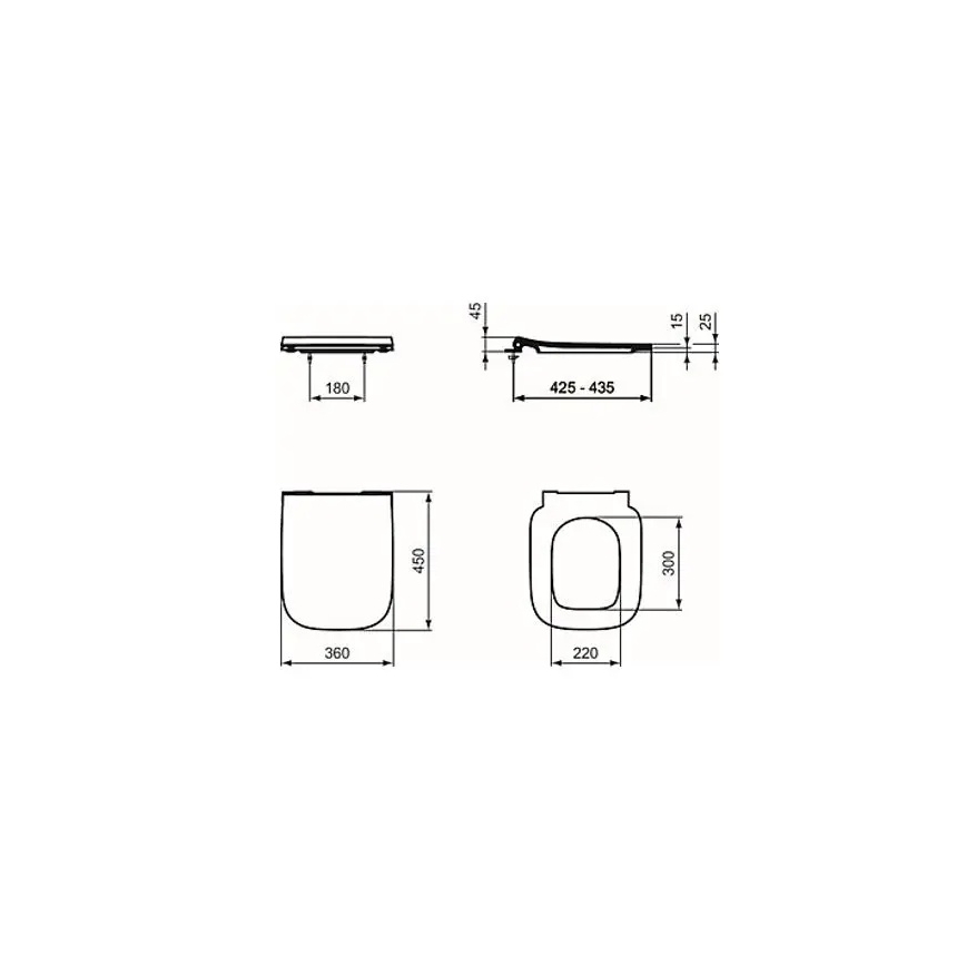 Ideal Standard T500301 - Abattant WC SoftClose I.LIFE B blanc