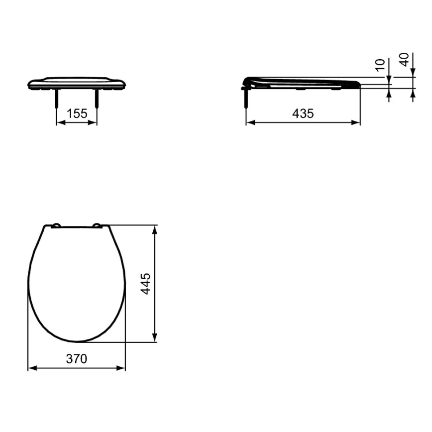 Ideal Standard W835001 - Sedile WC bianco
