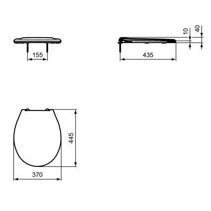 Ideal Standard W835001 - WC-Sitz, weiß