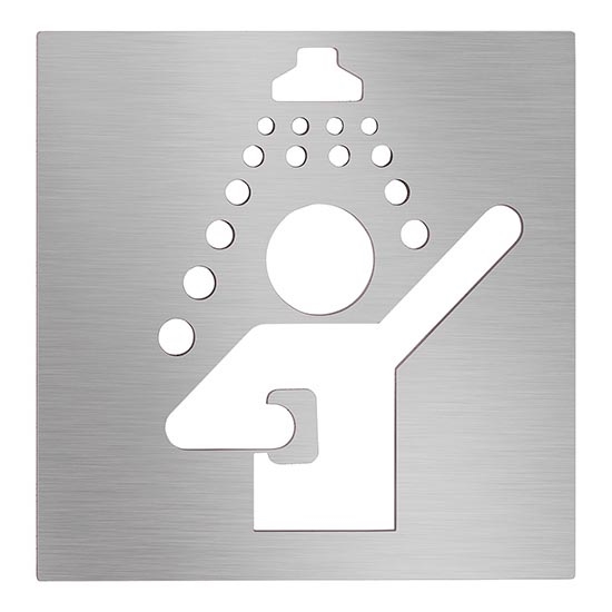 Ikona Dusche 12x12 cm Edelstahl/Silber