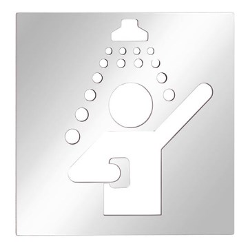 Ikona Sprcha 12 x 12 cm inox/argenté