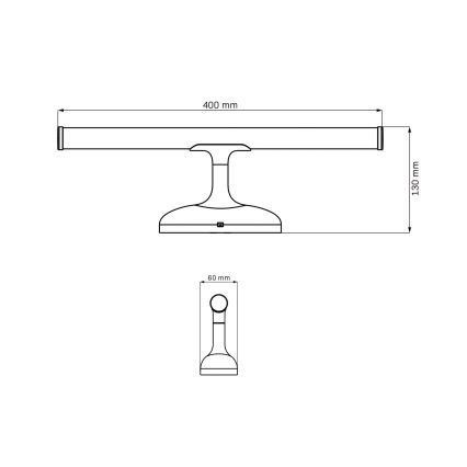 Illuminazione a LED per specchi da bagno ARMONA LED/6W/230V 4000K 40 cm IP44 cromo lucido