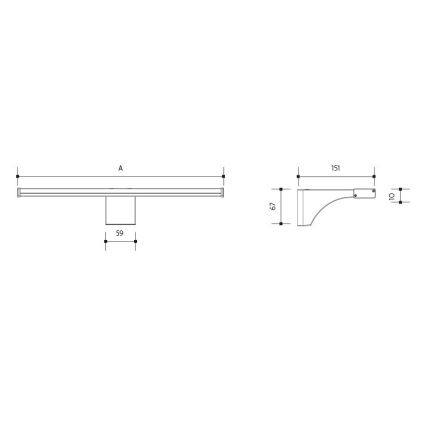 Illuminazione a LED per specchi da bagno ELESAR LED/8W/230V IP44 3000K