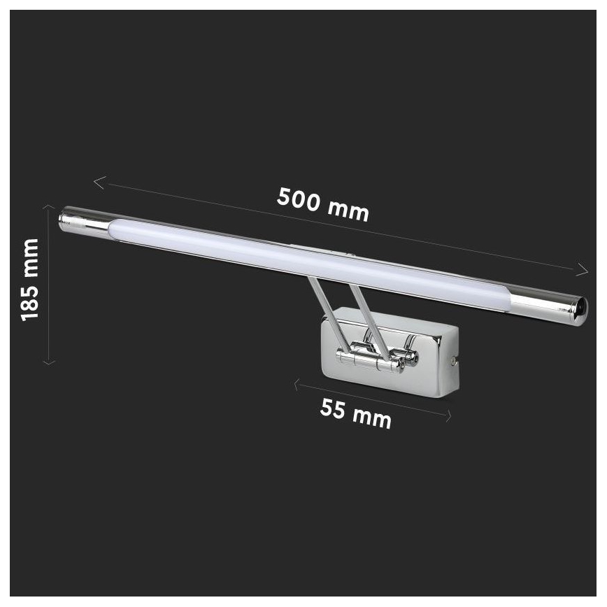 Illuminazione a LED per specchi LED/9W/230V 3000K 50cm cromo lucido