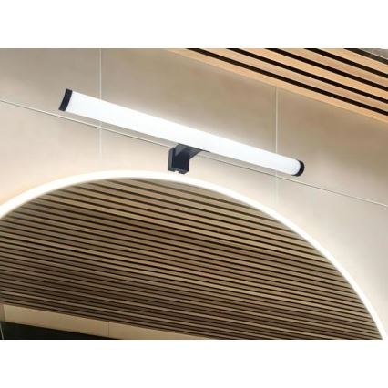 Illuminazione LED per specchio da bagno, 10 W, 230 V, 45 cm, IP44, nero