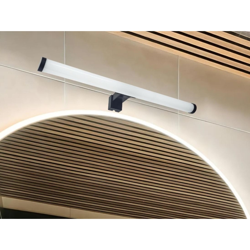 Illuminazione LED per specchio da bagno, 10 W, 230 V, 45 cm, IP44, nero
