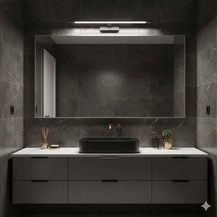 Illuminazione LED per specchio da bagno KLIMT LED/12W/230V 3000/4000/6000K 60 cm IP44 nero