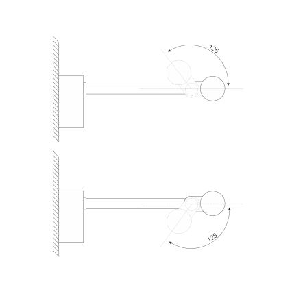 Illuminazione LED per specchio da bagno MIRROR LED/6W/230V 4000K IP44 40 cm nero