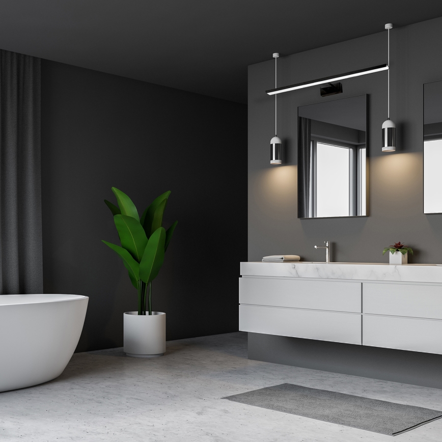 Illuminazione LED per specchio da bagno SHINE BLACK, LED 15W/230V, 80 cm, IP44, nero