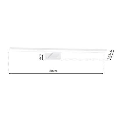 Illuminazione LED per specchio da bagno SHINE WHITE LED/15W/230V 80 cm IP44 bianco