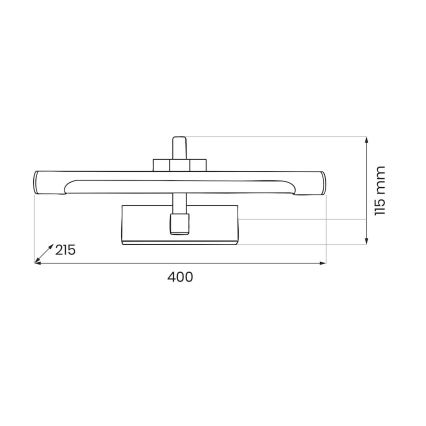 Illuminazione LED per specchio da bagno VINCI LED/12W/230V 40 cm IP44 nero