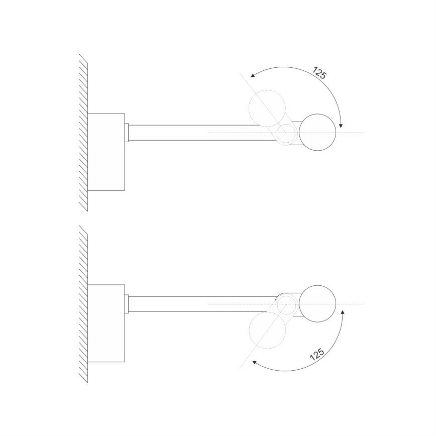 Illuminazione per specchio da bagno MIRROR LED/8W/230V 4000K IP44 60 cm nero