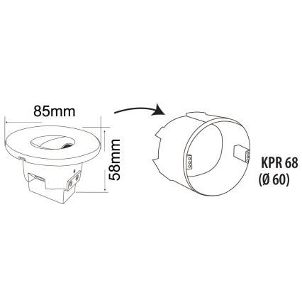 Illuminazione scale LED da esterno DECENTLY LED/1,5W/230V 3000/4000/6000K IP44 bianco