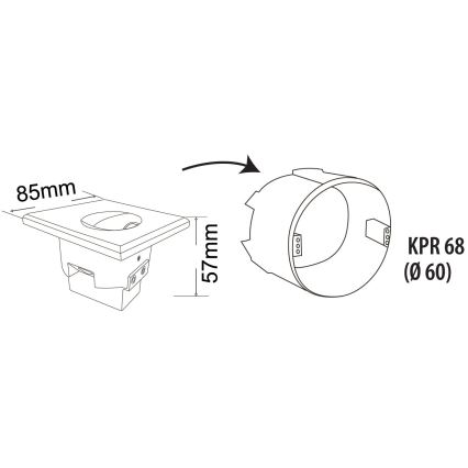 Illuminazione scale LED da esterno DECENTLY LED/1,5W/230V 3000/4000/6000K IP44 nero