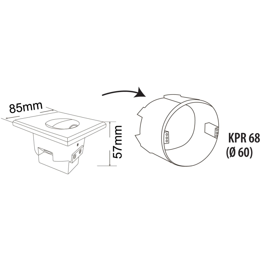 Illuminazione scale LED da esterno DECENTLY LED/1,5W/230V 3000/4000/6000K IP44 nero