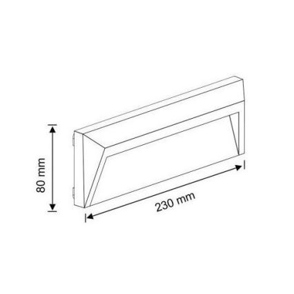 Illuminazione scale LED da esterno HOLDEN LED/1,6W/230V IP65 grafite
