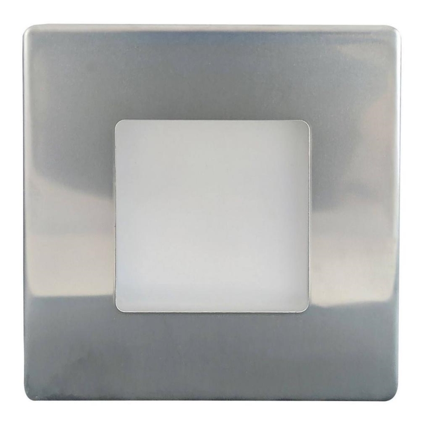 Illuminazione scale LED da esterno LED/1,7W/230V 2700K IP44 cromo lucido