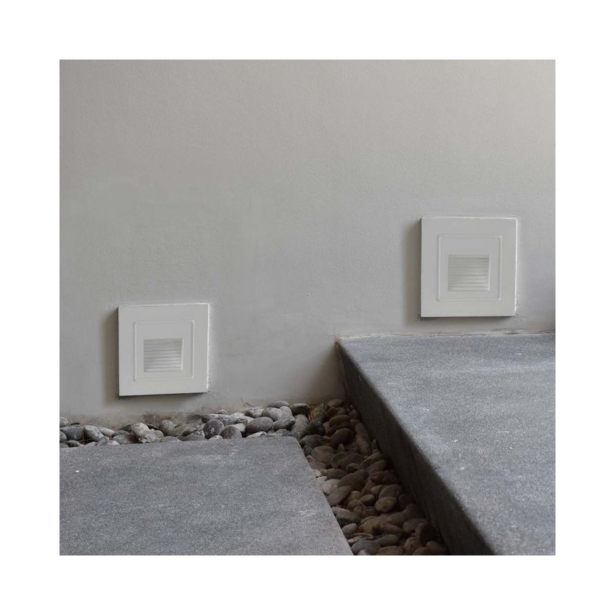 Illuminazione scale LED da esterno LED/3W/230V 3000K IP65 bianco