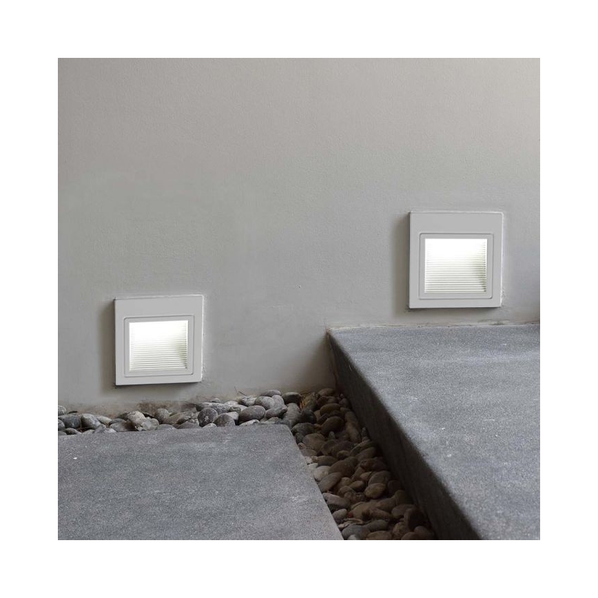 Illuminazione scale LED da esterno LED/5W/230V 3000K IP65 bianco